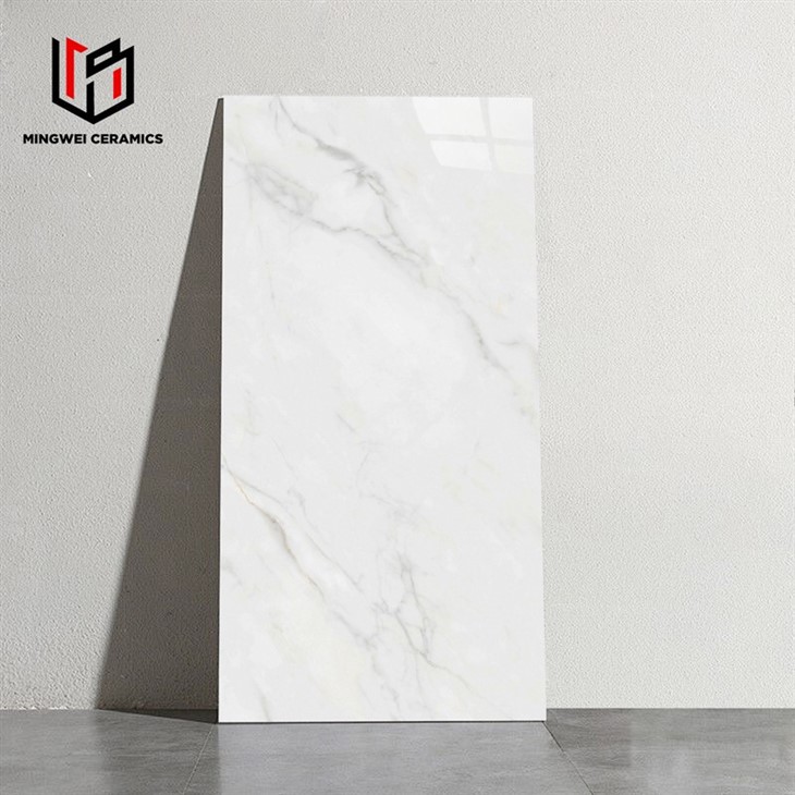 High-Gloss Marble Look Floor Tiles