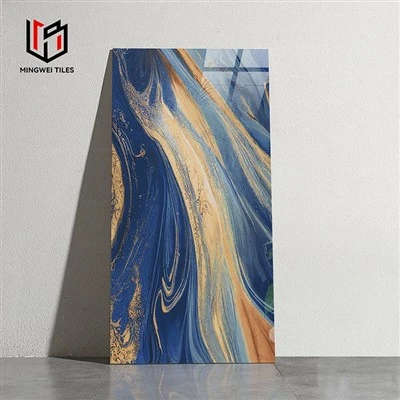 Blue Gold Ceramic Tile